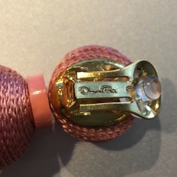 Oscar de la Renta Ball Tassel Drop Clip On Earring - Picture 5 of 5